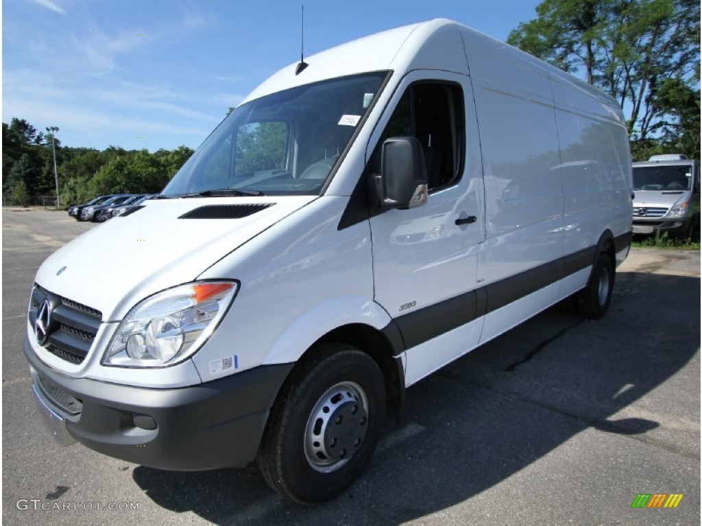 2012 Sprinter 3500 High Roof Extended Cargo Van - Arctic White / Lima Black Fabric photo #1