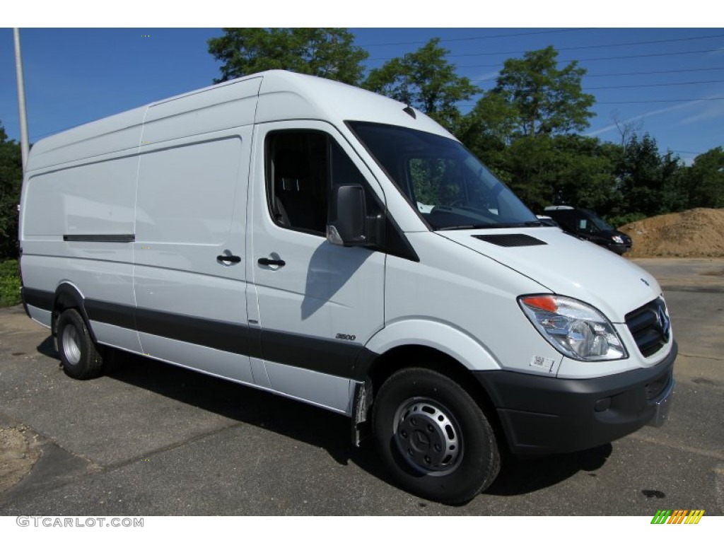 Arctic White 2012 Mercedes-Benz Sprinter 3500 High Roof Extended Cargo Van Exterior Photo #66394013