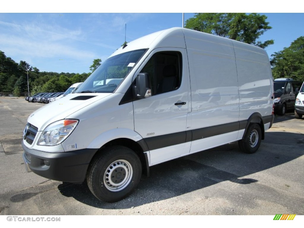 2012 Sprinter 2500 High Roof Cargo Van - Arctic White / Lima Black Fabric photo #1