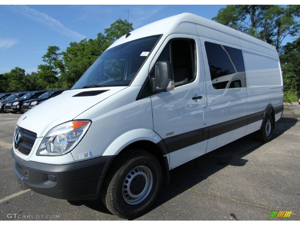 2012 Sprinter 2500 High Roof Crew Van - Arctic White / Lima Black Fabric photo #1