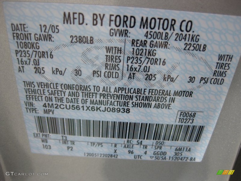 2006 Mercury Mariner Luxury Parts Photos