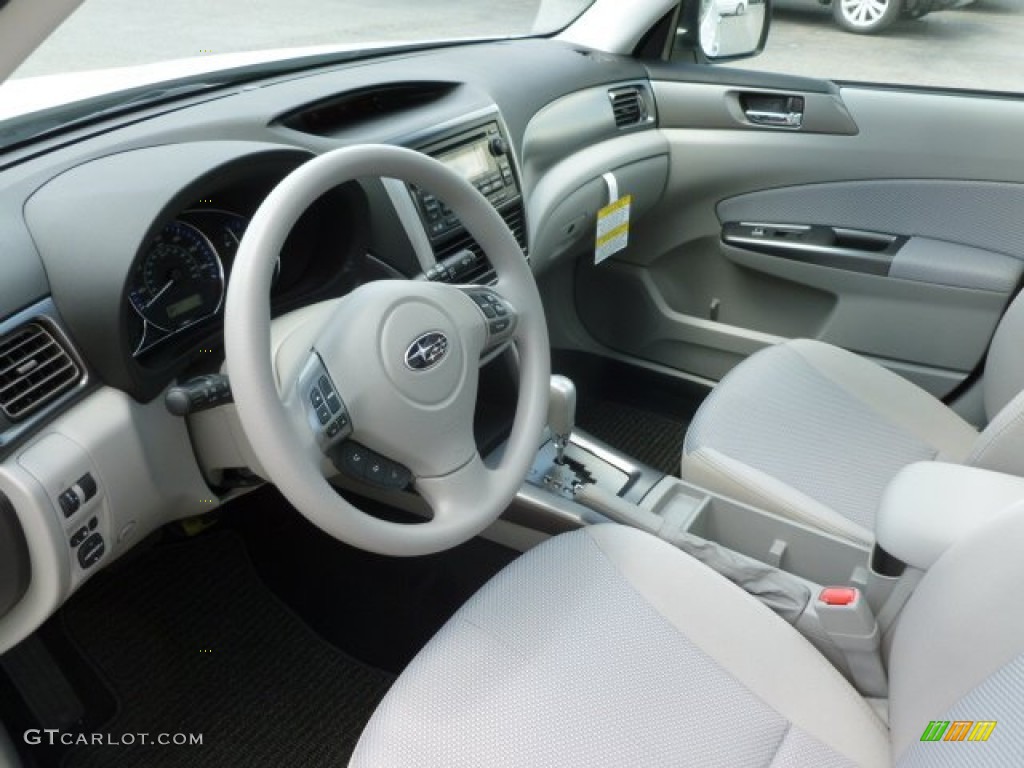 2012 Forester 2.5 X Premium - Satin White Pearl / Platinum photo #17