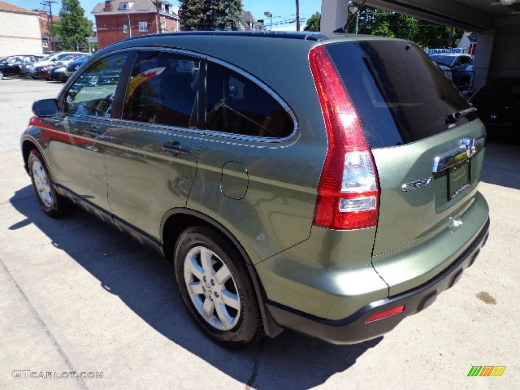 2009 CR-V EX 4WD - Green Tea Metallic / Ivory photo #12