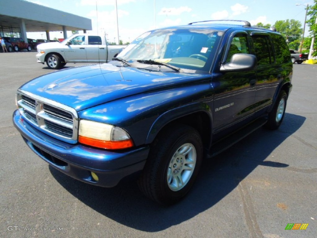 2001 Durango SLT - Patriot Blue Pearl / Sandstone photo #2