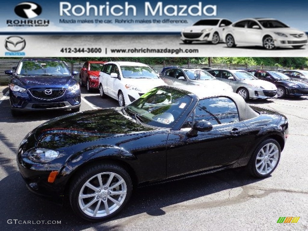 2008 MX-5 Miata Sport Roadster - Brilliant Black / Black photo #1