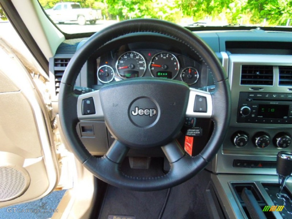 2009 Jeep Liberty Limited Dark Slate Gray Steering Wheel Photo #66404039