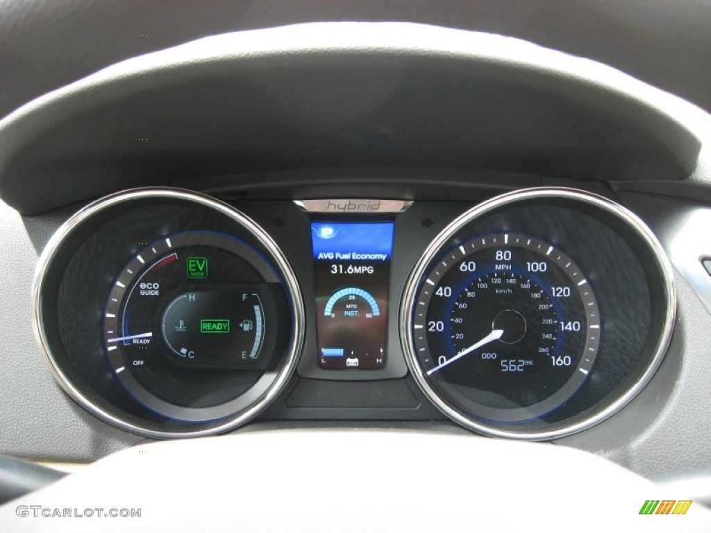 2011 Sonata Hybrid - Venetian Red / Camel photo #28