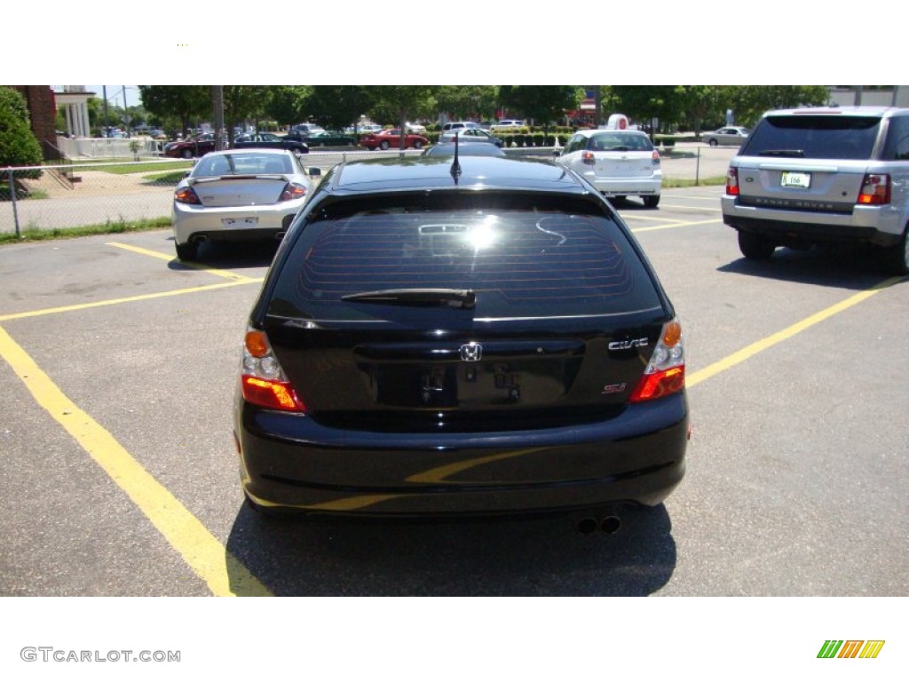 2004 Civic Si Coupe - Nighthawk Black Pearl / Black photo #4