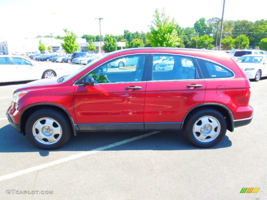 2007 CR-V LX - Tango Red Pearl / Gray photo #3