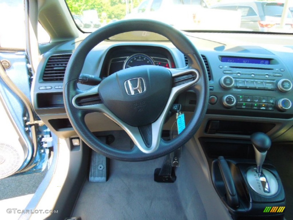 2011 Honda Civic DX-VP Sedan Gray Steering Wheel Photo #66407799