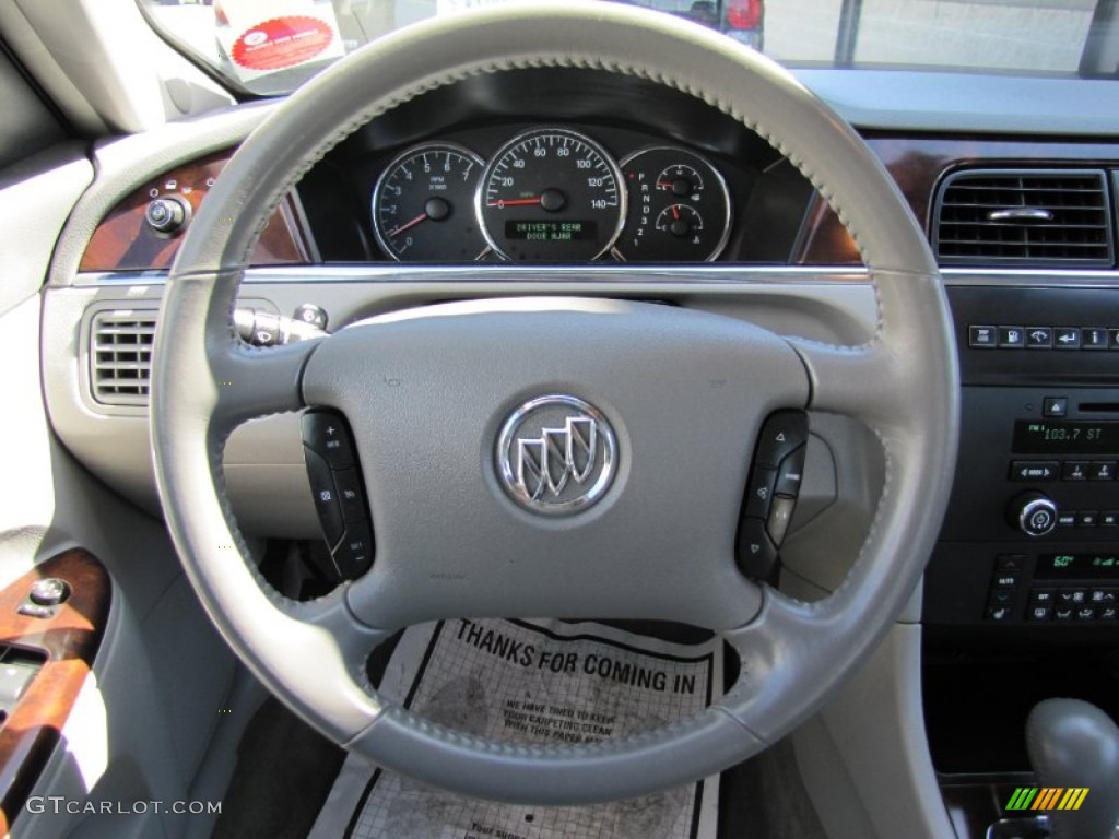 2008 Buick LaCrosse CXL Titanium Steering Wheel Photo #66409168