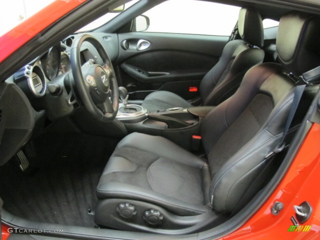 Black Leather Interior 2009 Nissan 370Z Sport Touring Coupe Photo #66410420