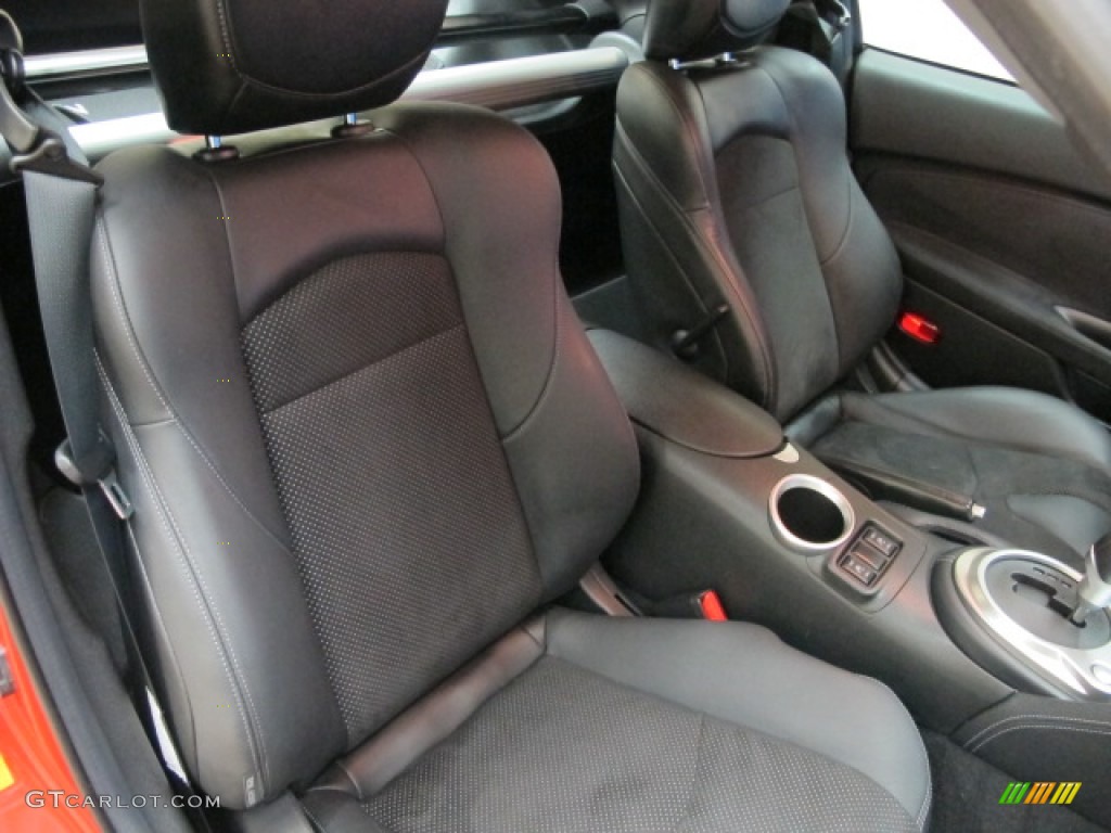 Black Leather Interior 2009 Nissan 370Z Sport Touring Coupe Photo #66410449