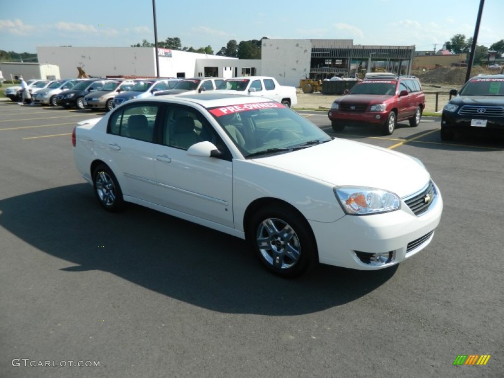 2007 Malibu LT Sedan - White / Cashmere Beige photo #7