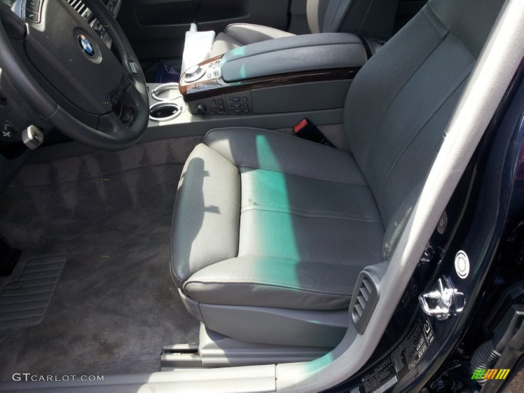 2004 7 Series 745Li Sedan - Orient Blue Metallic / Basalt Grey/Flannel Grey photo #6