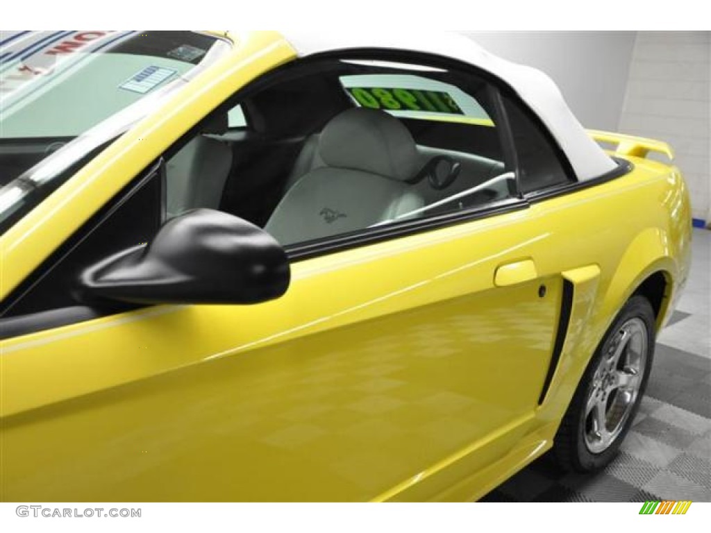 2003 Mustang GT Convertible - Zinc Yellow / Ivory White photo #5