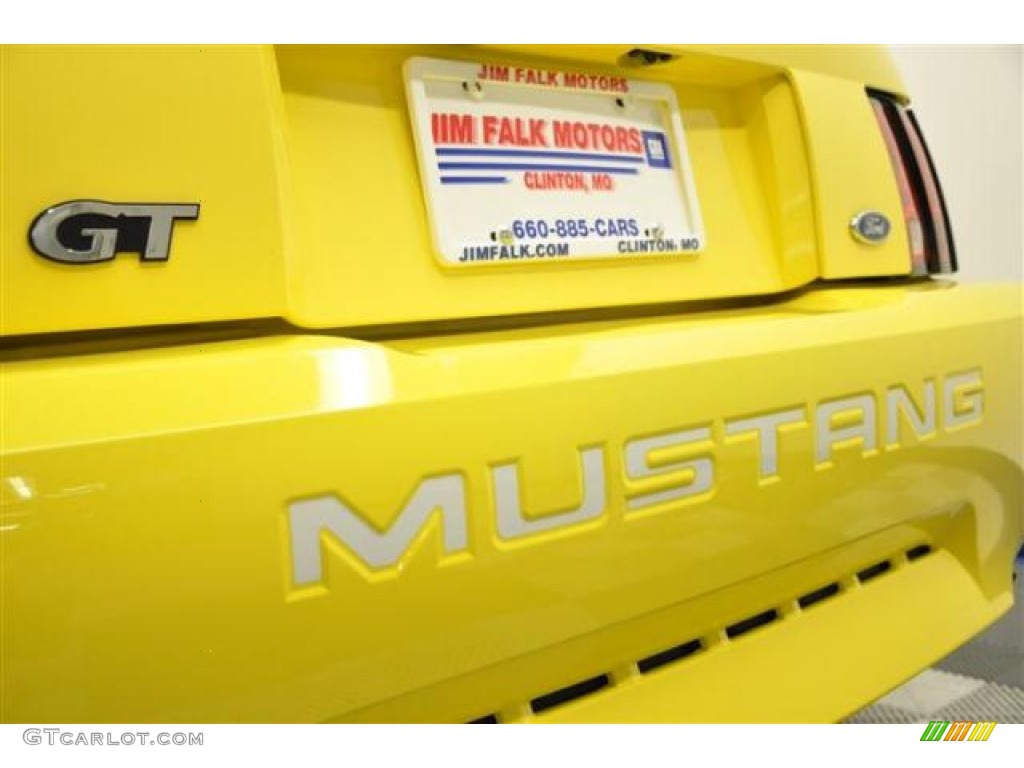 2003 Mustang GT Convertible - Zinc Yellow / Ivory White photo #11