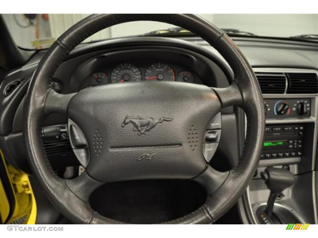 2003 Ford Mustang GT Convertible Ivory White Steering Wheel Photo #66415396