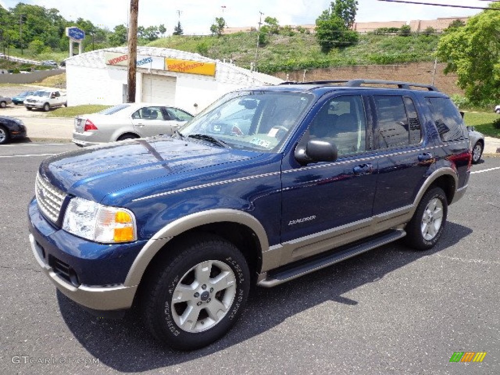 2004 Explorer Eddie Bauer 4x4 - Dark Blue Pearl Metallic / Medium Parchment photo #5