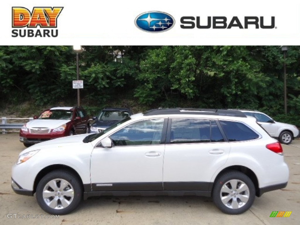 2012 Outback 2.5i Limited - Satin White Pearl / Warm Ivory photo #1