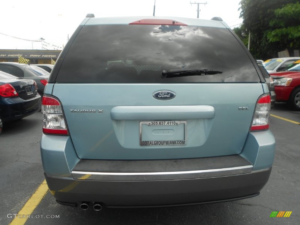 2008 Taurus X SEL - Light Ice Blue Metallic / Medium Light Stone photo #7