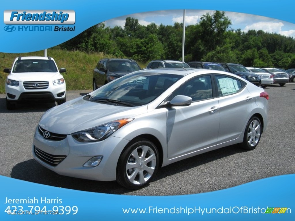 2013 Elantra Limited - Shimmering Air Silver / Gray photo #3