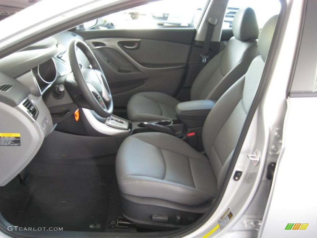 2013 Elantra Limited - Shimmering Air Silver / Gray photo #14