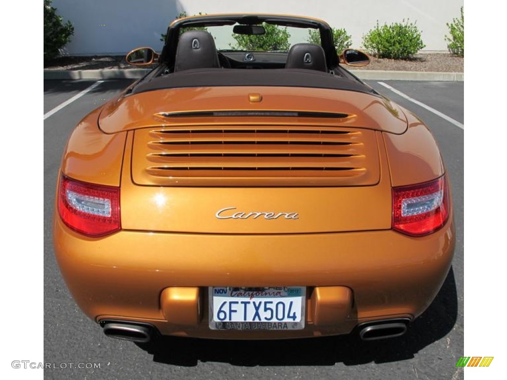 2009 911 Carrera Cabriolet - Nordic Gold Metallic / Cocoa Brown photo #6