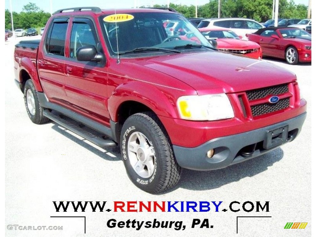 2004 Explorer Sport Trac XLT 4x4 - Red Fire Metallic / Medium Dark Flint/Dark Flint photo #1