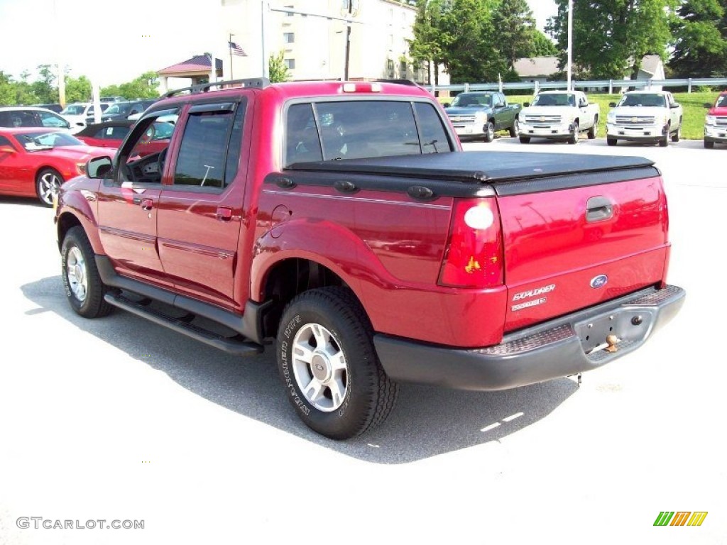 2004 Explorer Sport Trac XLT 4x4 - Red Fire Metallic / Medium Dark Flint/Dark Flint photo #2