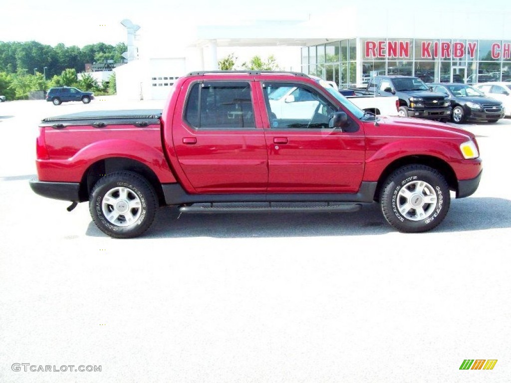 2004 Explorer Sport Trac XLT 4x4 - Red Fire Metallic / Medium Dark Flint/Dark Flint photo #3