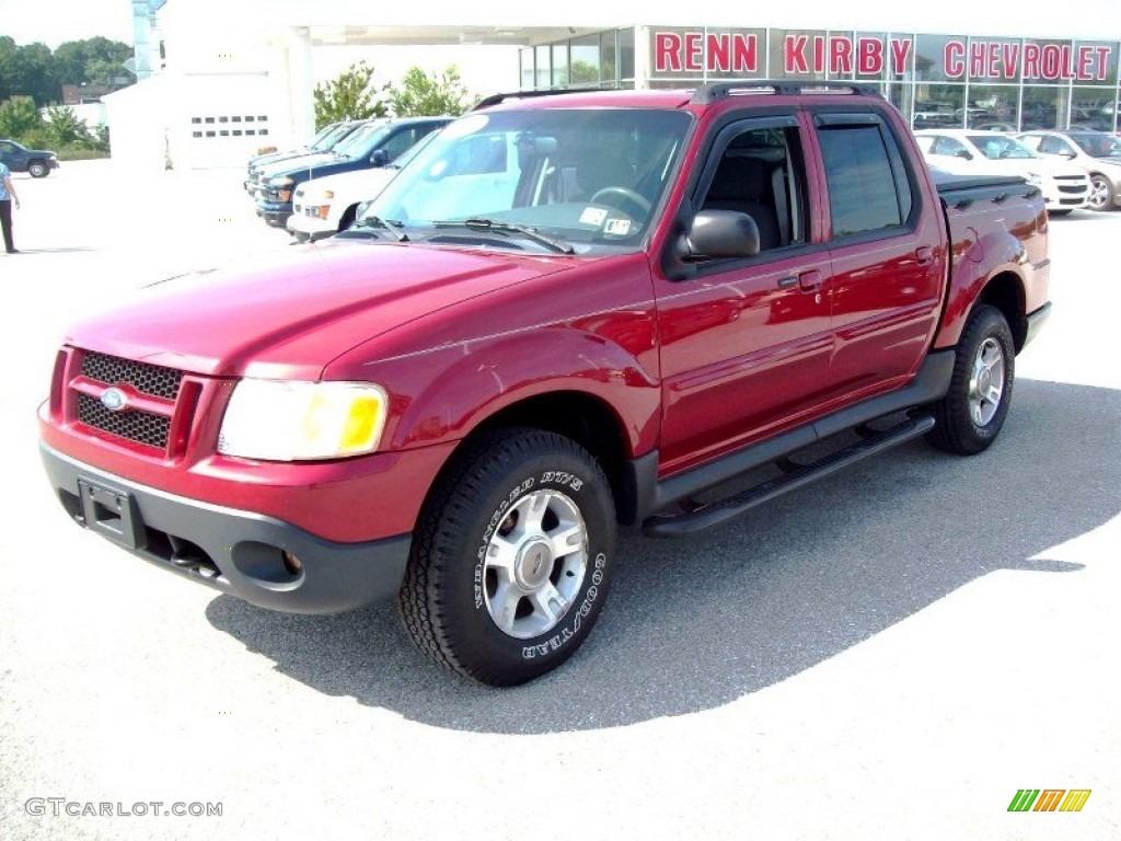 2004 Explorer Sport Trac XLT 4x4 - Red Fire Metallic / Medium Dark Flint/Dark Flint photo #10