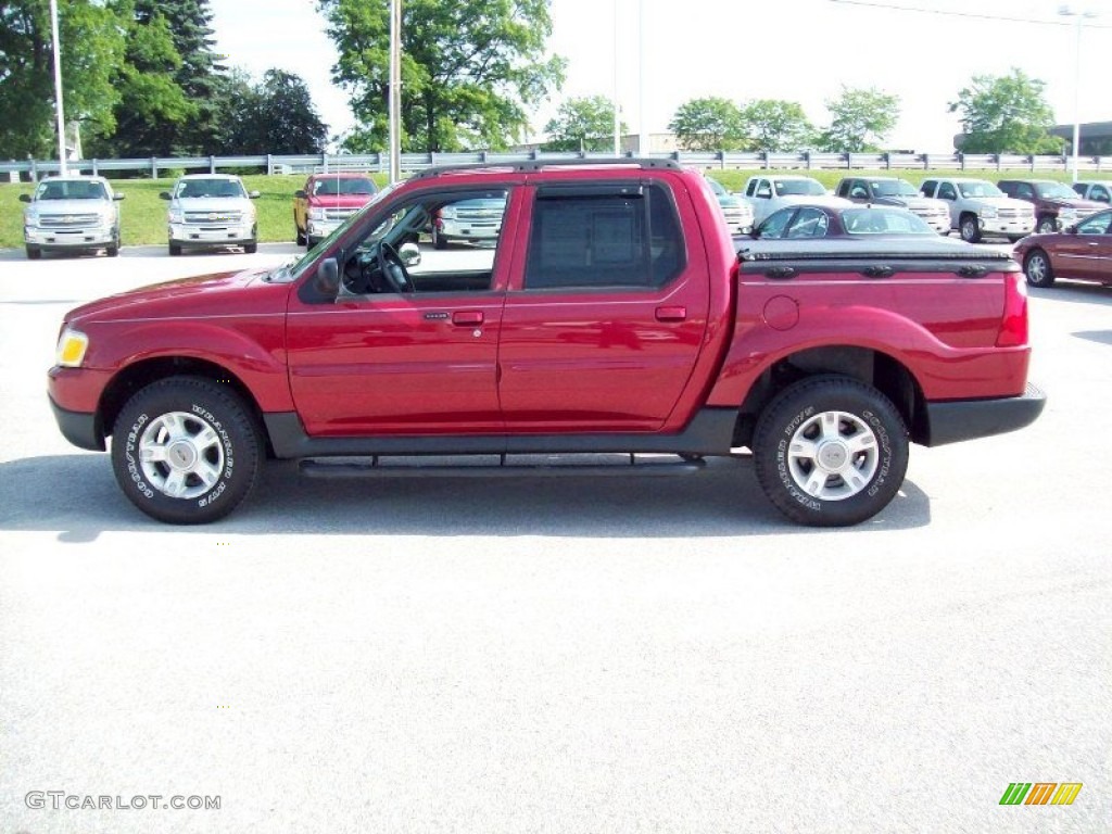2004 Explorer Sport Trac XLT 4x4 - Red Fire Metallic / Medium Dark Flint/Dark Flint photo #12