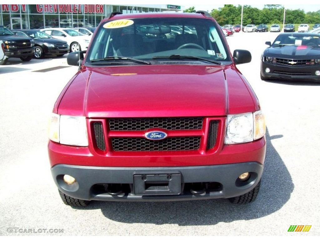2004 Explorer Sport Trac XLT 4x4 - Red Fire Metallic / Medium Dark Flint/Dark Flint photo #14