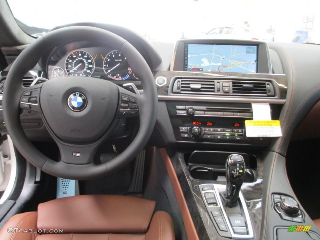 2012 BMW 6 Series 650i xDrive Coupe Cinnamon Brown Nappa Leather Dashboard Photo #66426220