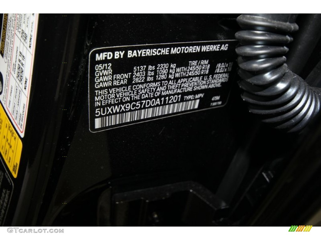 2013 X3 xDrive 28i - Black Sapphire Metallic / Black photo #10