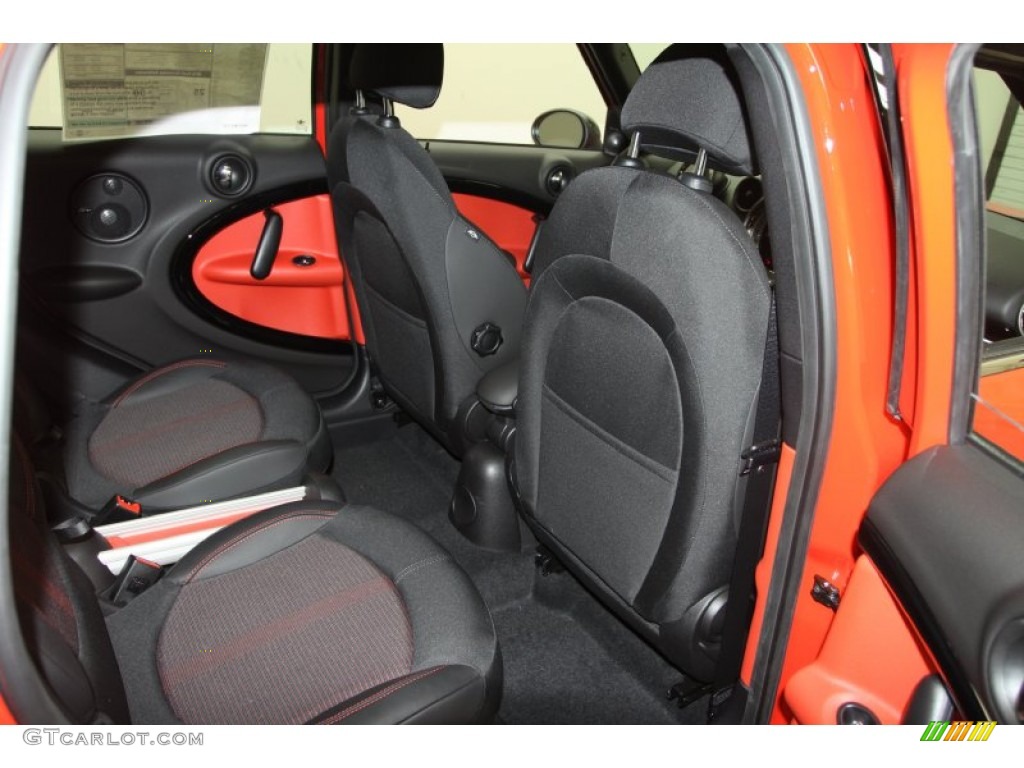 Pure Red Leather/Cloth Interior 2012 Mini Cooper Countryman Photo #66426934