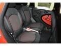 2012 Mini Cooper Pure Red Leather/Cloth Interior Rear Seat Photo