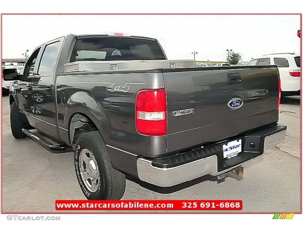 2005 F150 XLT SuperCrew 4x4 - Dark Shadow Grey Metallic / Medium Flint/Dark Flint Grey photo #6