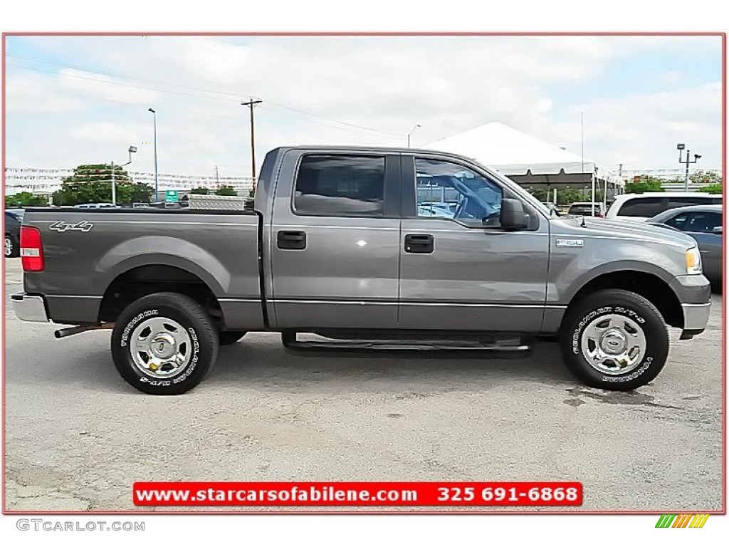 2005 F150 XLT SuperCrew 4x4 - Dark Shadow Grey Metallic / Medium Flint/Dark Flint Grey photo #13