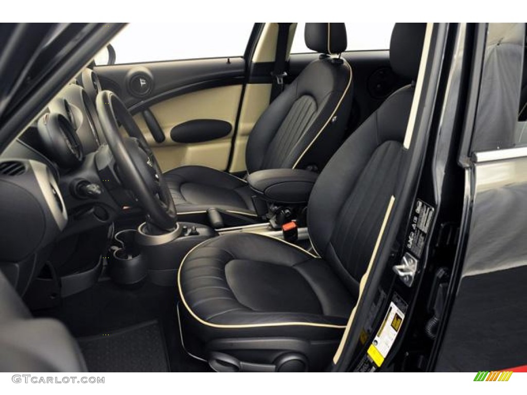 Carbon Black Lounge Leather Interior 2011 Mini Cooper S