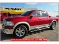 2010 Inferno Red Crystal Pearl Dodge Ram 1500 Laramie Crew Cab  photo #1