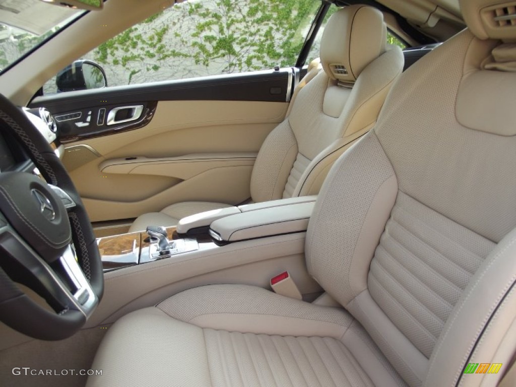 Beige/Brown Interior 2013 Mercedes-Benz SL 550 Roadster Photo #66428698