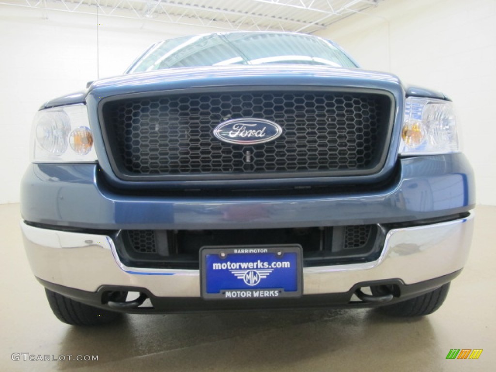 2005 F150 XLT SuperCab 4x4 - Medium Wedgewood Blue Metallic / Medium Flint Grey photo #3