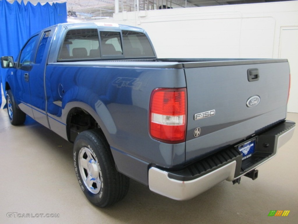 2005 F150 XLT SuperCab 4x4 - Medium Wedgewood Blue Metallic / Medium Flint Grey photo #6