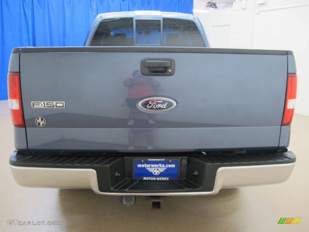 2005 F150 XLT SuperCab 4x4 - Medium Wedgewood Blue Metallic / Medium Flint Grey photo #7