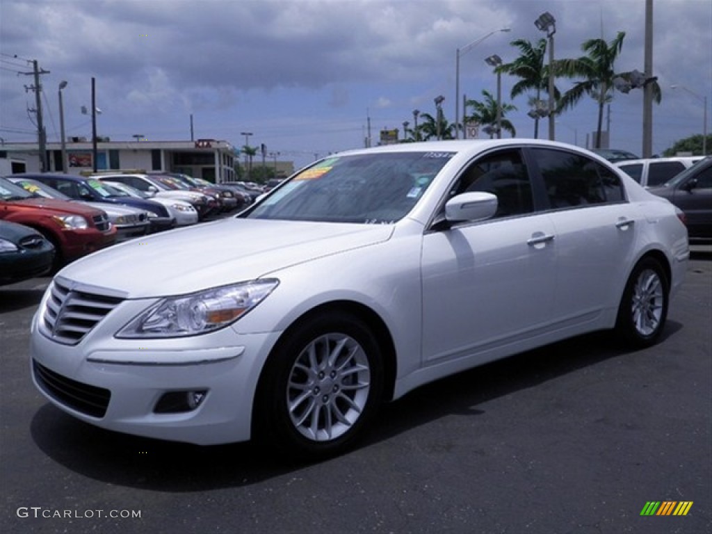 2011 Genesis 3.8 Sedan - White Satin Pearl / Cashmere photo #7