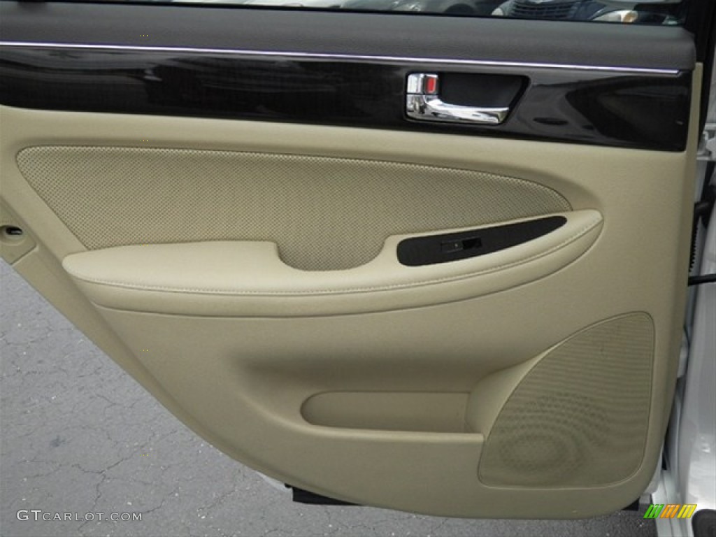 2011 Genesis 3.8 Sedan - White Satin Pearl / Cashmere photo #22