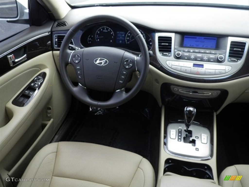 2011 Hyundai Genesis 3.8 Sedan Cashmere Dashboard Photo #66433535