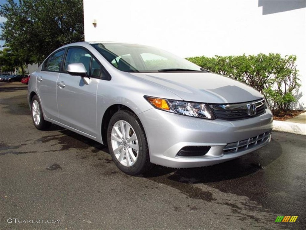 Alabaster Silver Metallic 2012 Honda Civic EX Sedan Exterior Photo #66436658